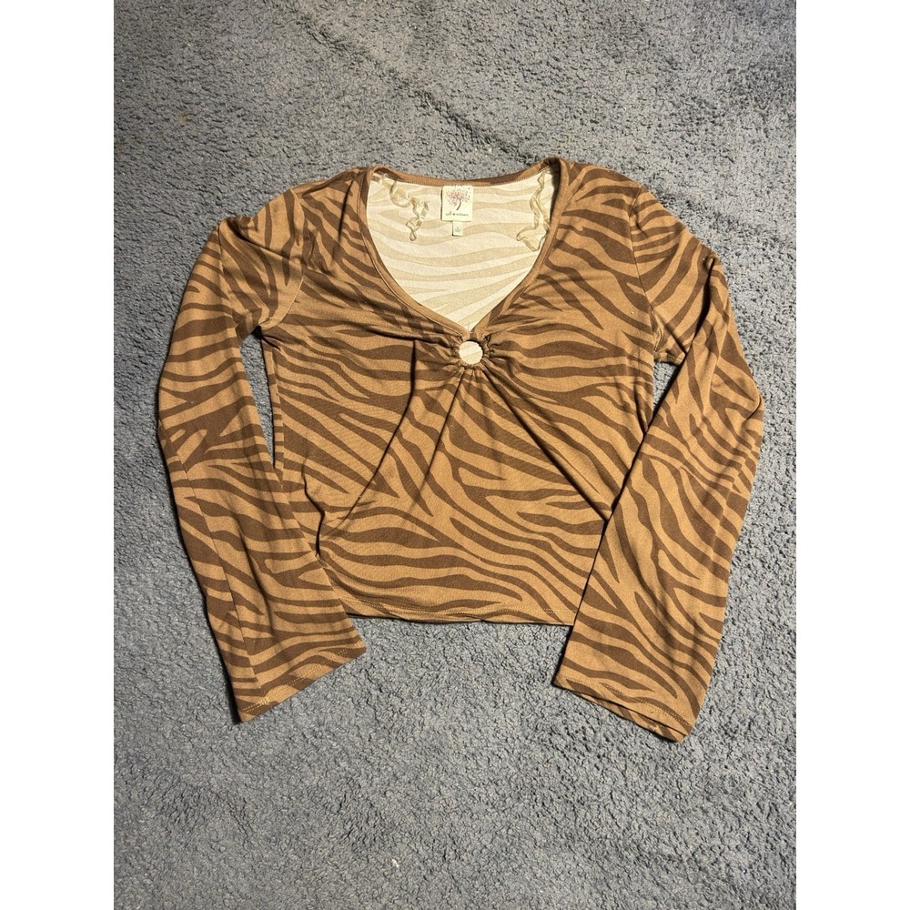 Self Esteem Women's Blouse - Leopard Print - Loose - Crop